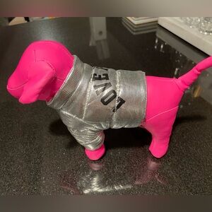 Victoria Pink and Silver Dog wearing Jacket 2017